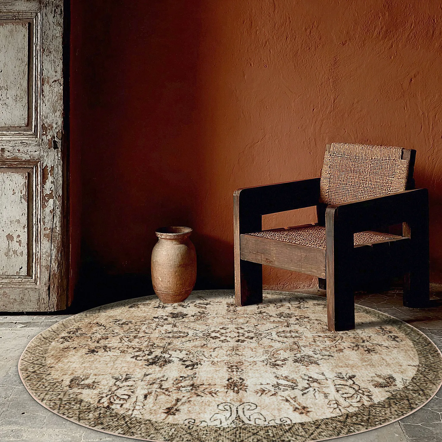 Tapete redondo - Rosalie (marrom)