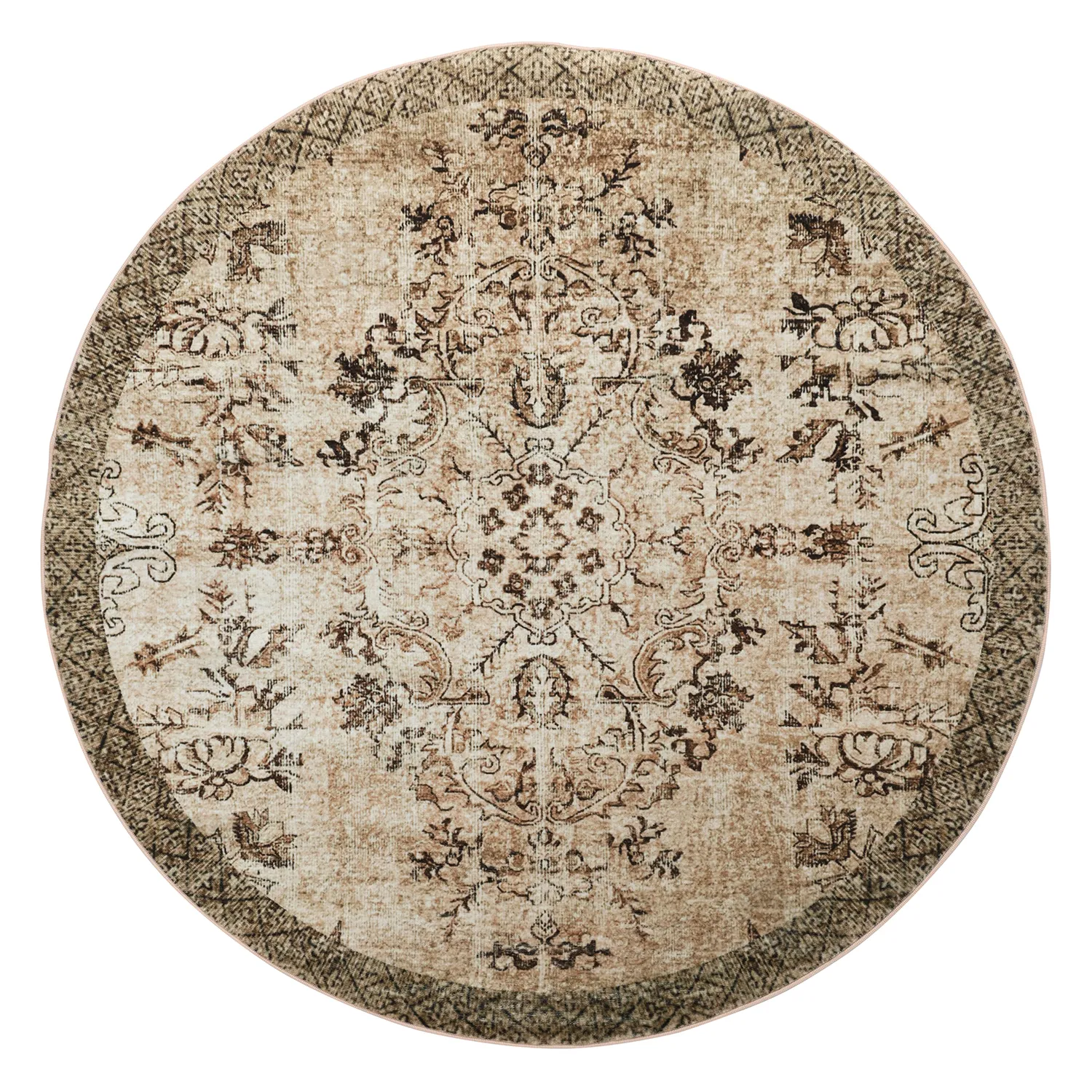 Tapete redondo - Rosalie (marrom)