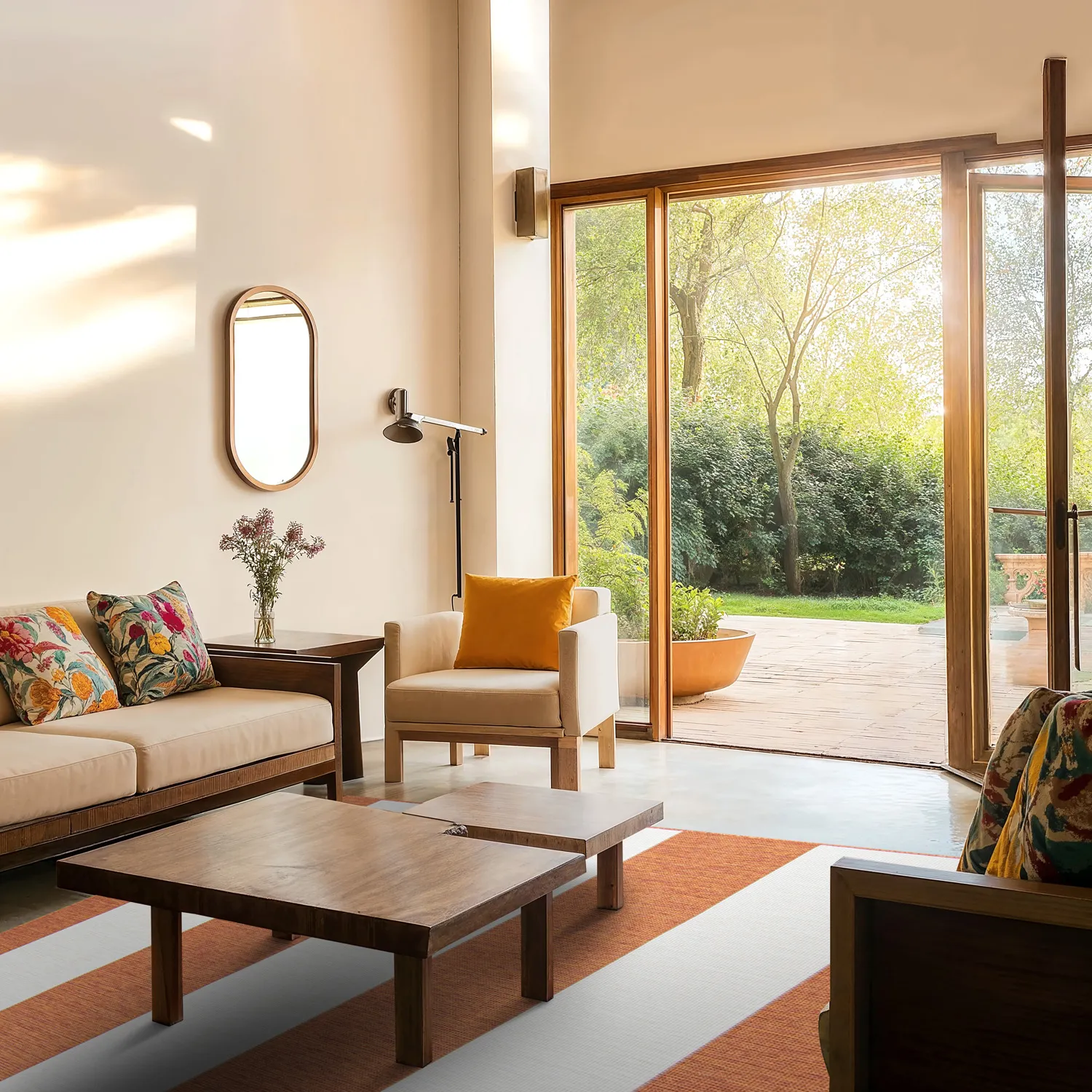 Tapete para interior e exterior - Santana (laranja)