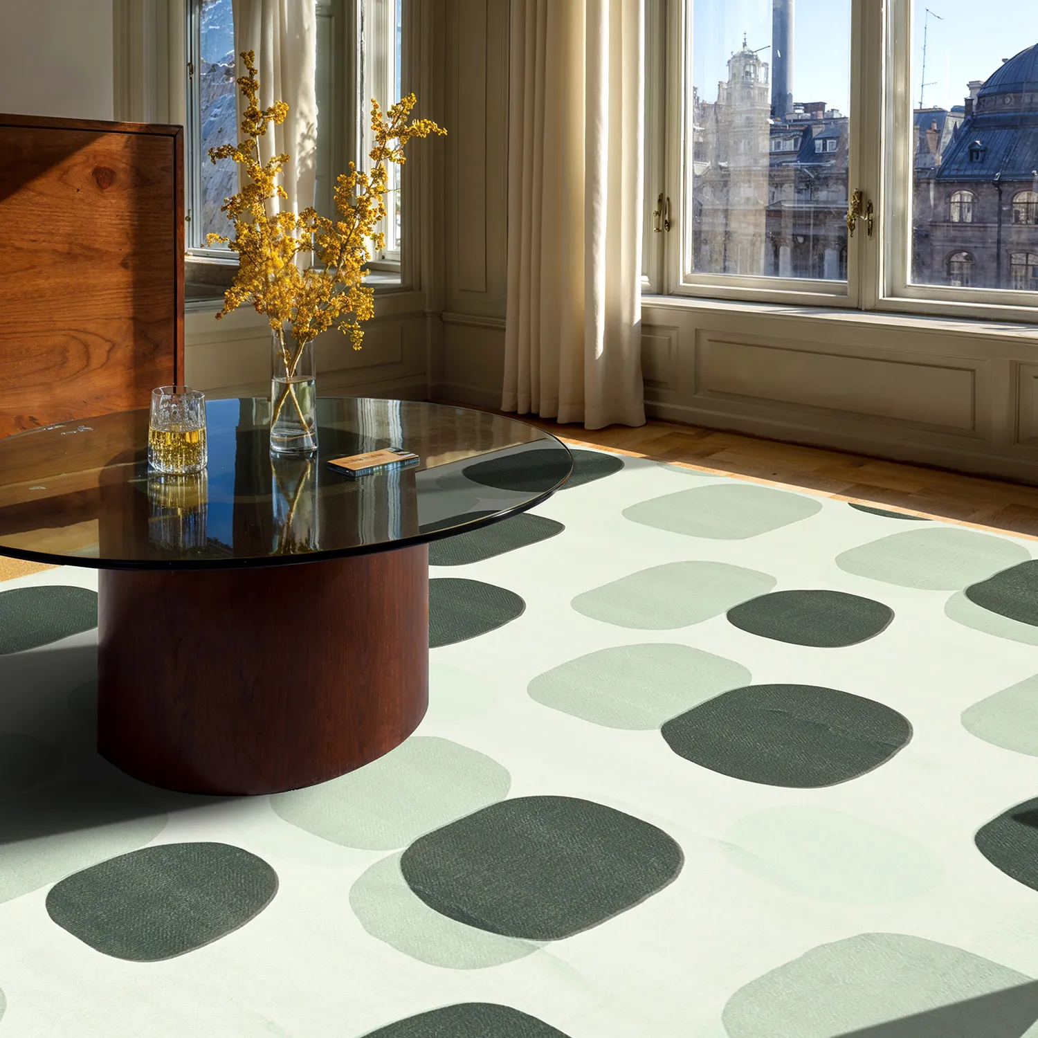 Tapete Wilton - Sapa (verde/cinza)