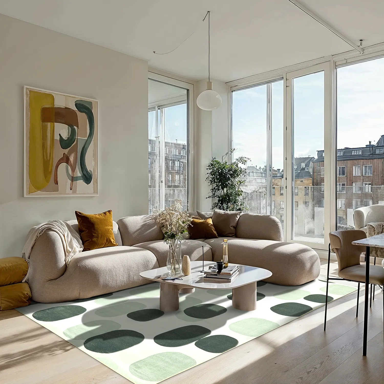 Tapete Wilton - Sapa (verde/cinza)