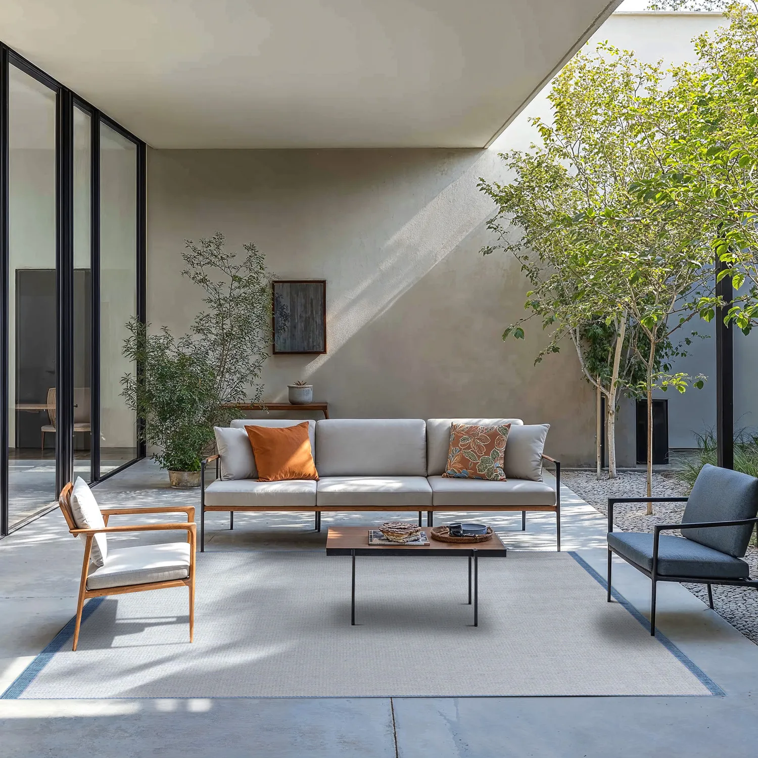 Tapete para interior e exterior - Sortelha (azul)