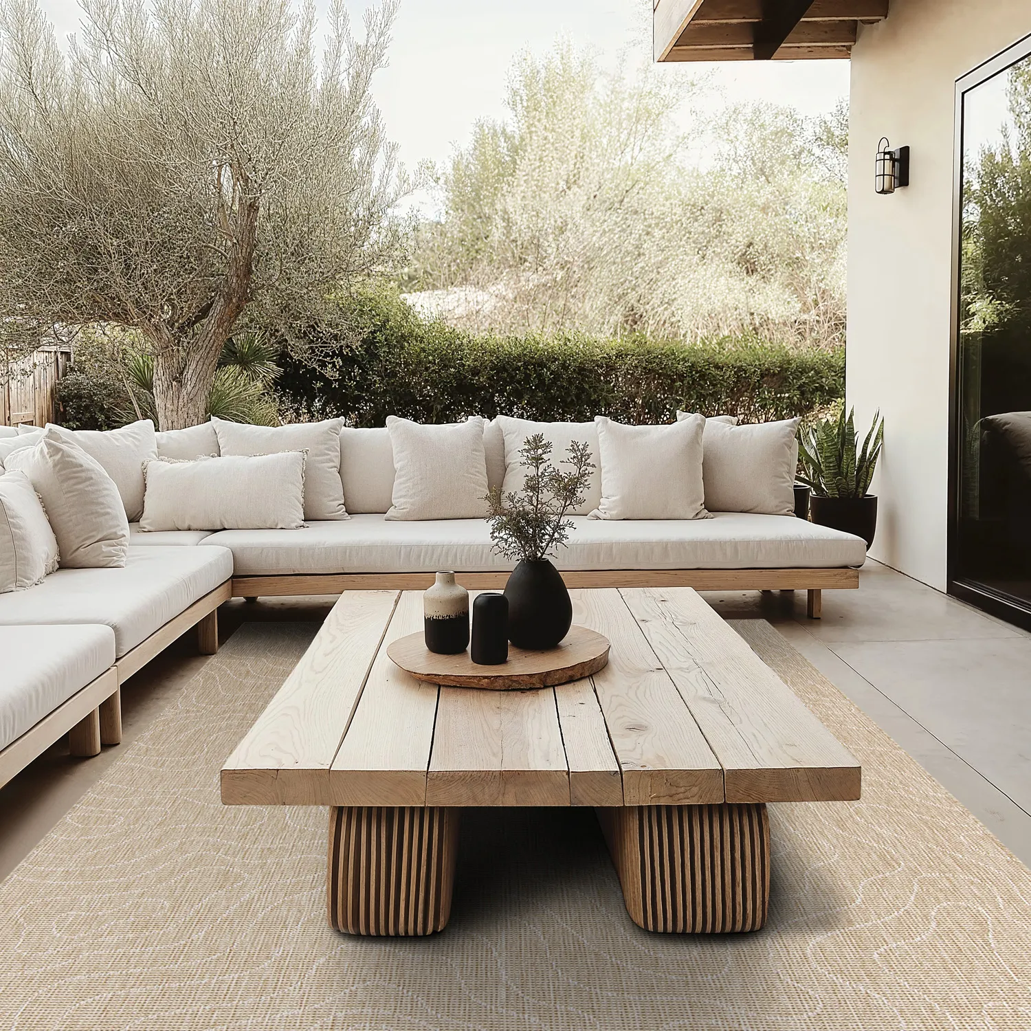 Tapete para interior e exterior - Thurman (bege)