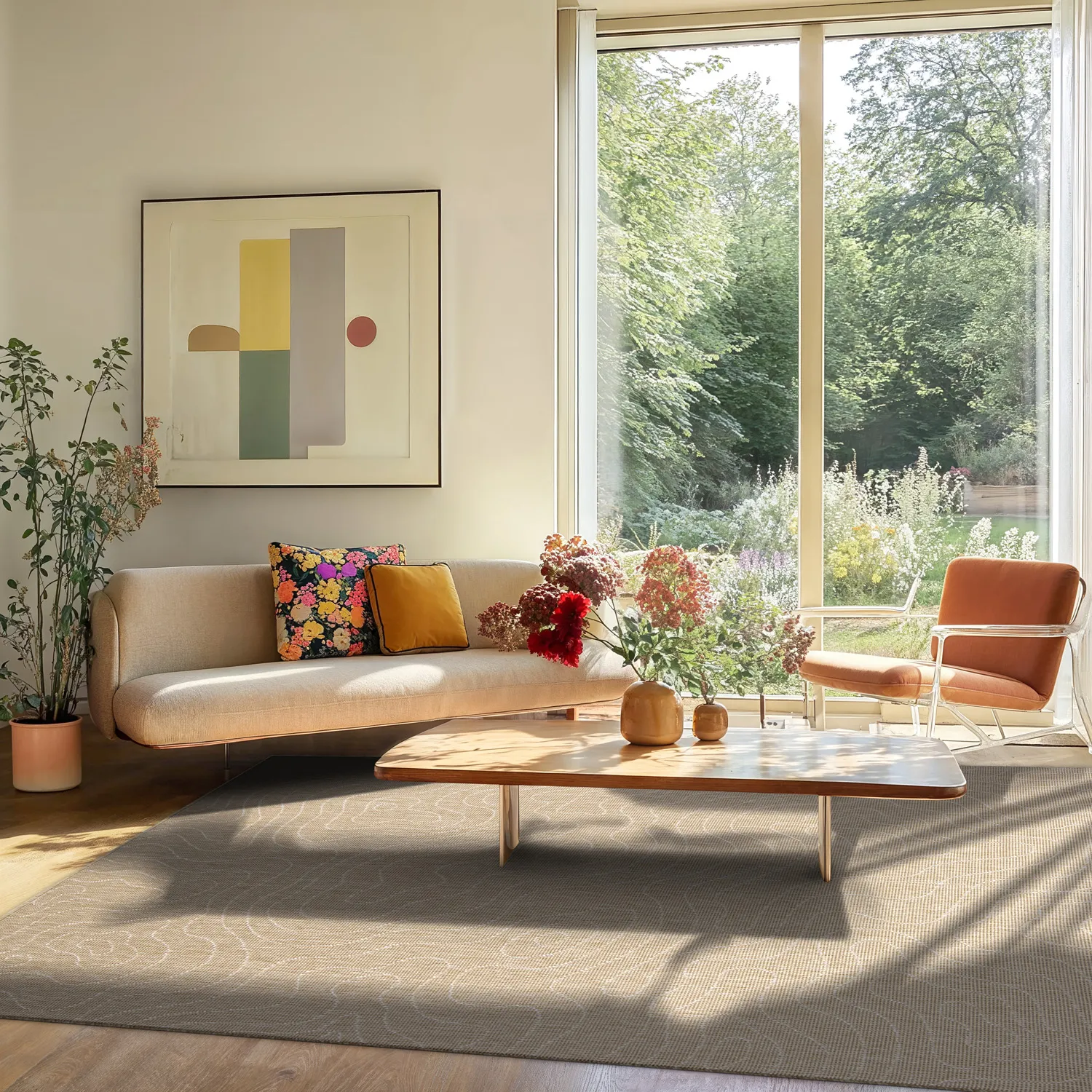 Tapete para interior e exterior - Thurman (bege)