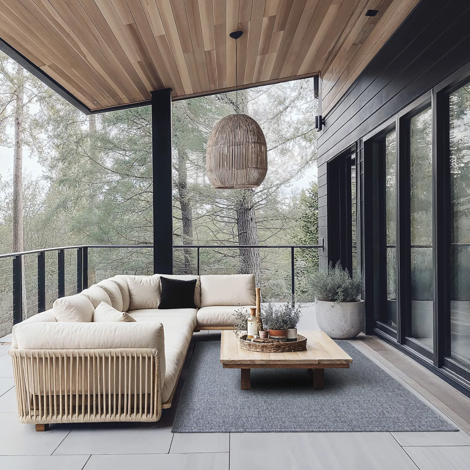 Tapete para interior e exterior - Tromsø (antracite)