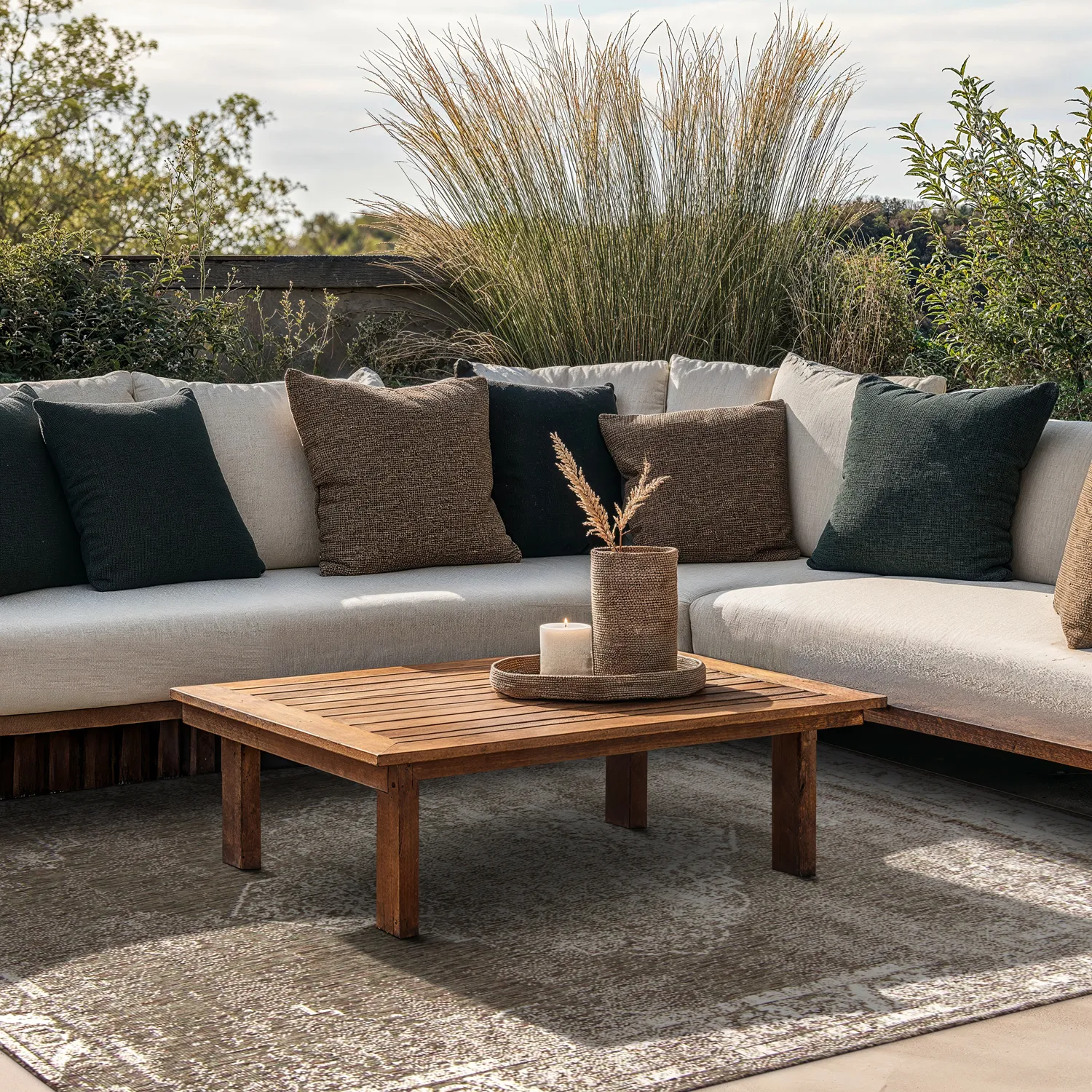 Tapete para interior e exterior - Brussels Weave (cinza)