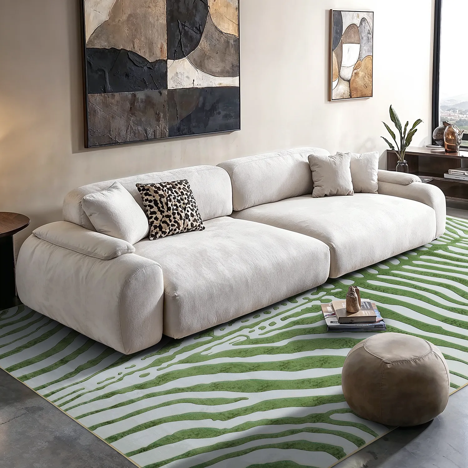 Tapete Wilton - Zebra (verde)