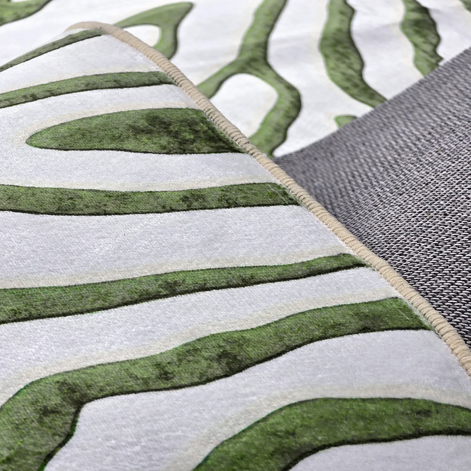 Tapete Wilton - Zebra (verde)