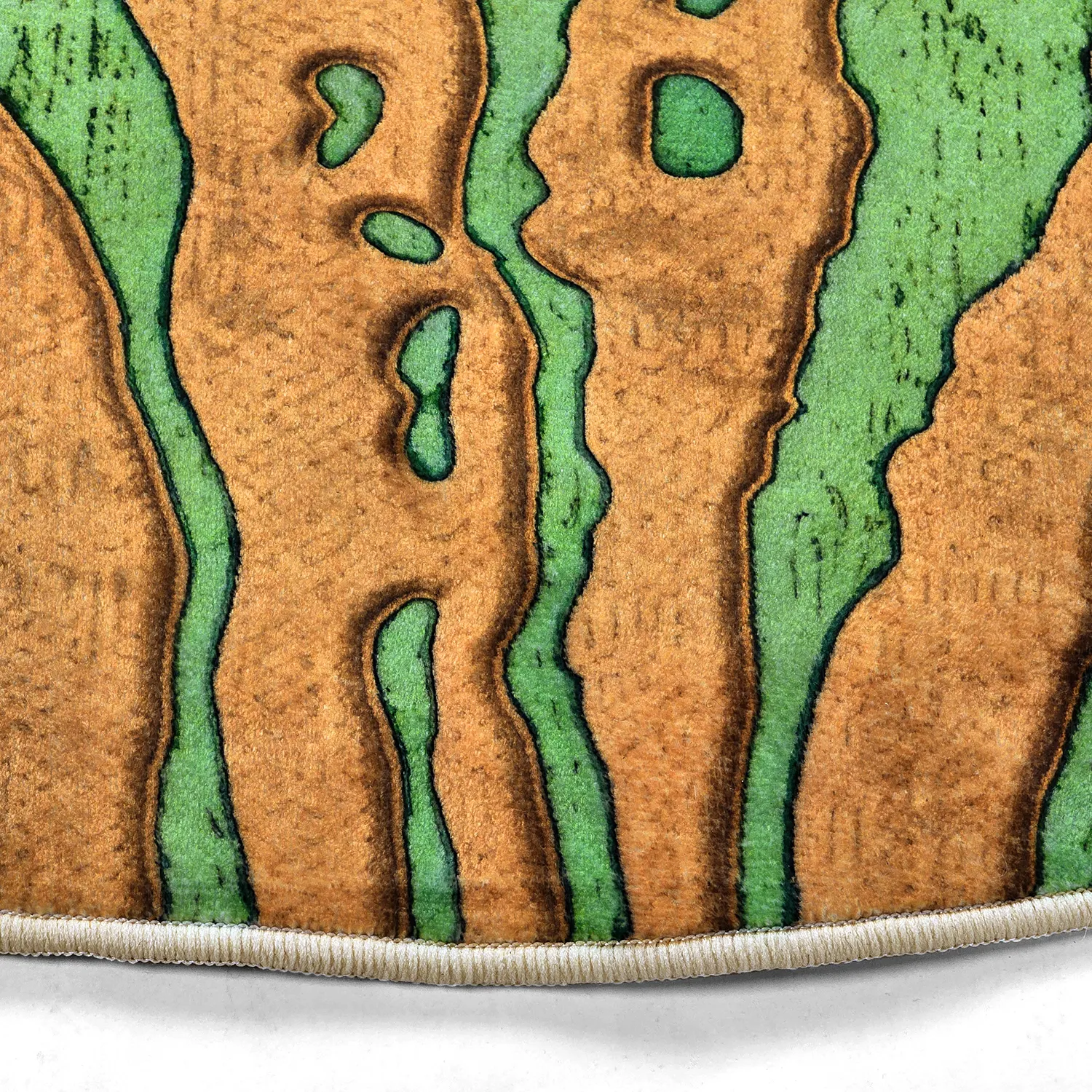 Tapete redondo - Zebra (verde/laranja)