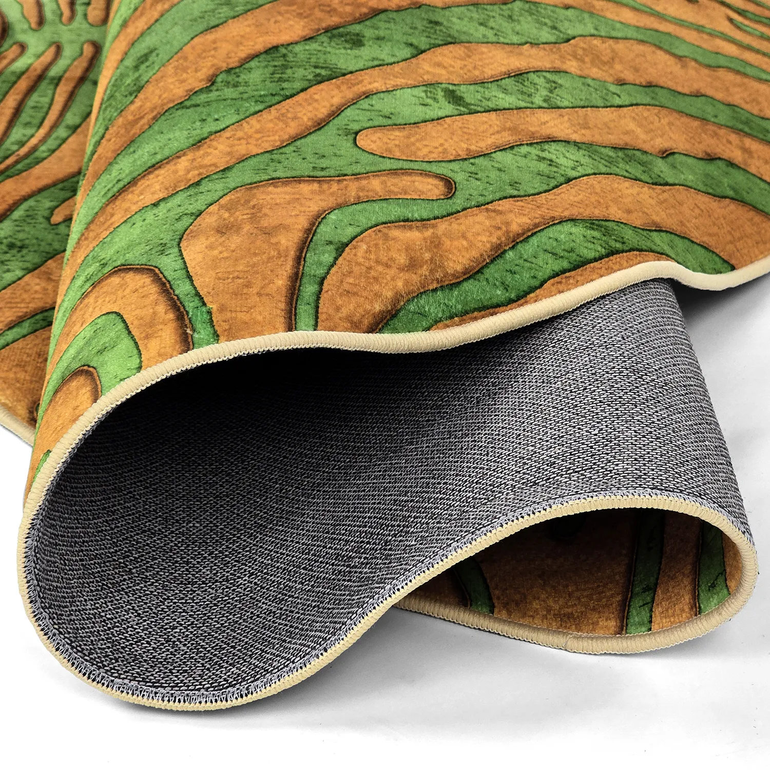 Tapete redondo - Zebra (verde/laranja)