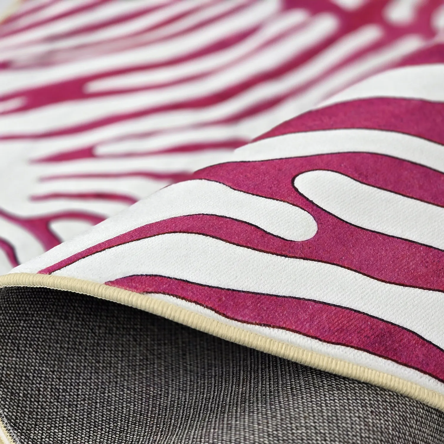 Tapete redondo - Zebra (rosa)