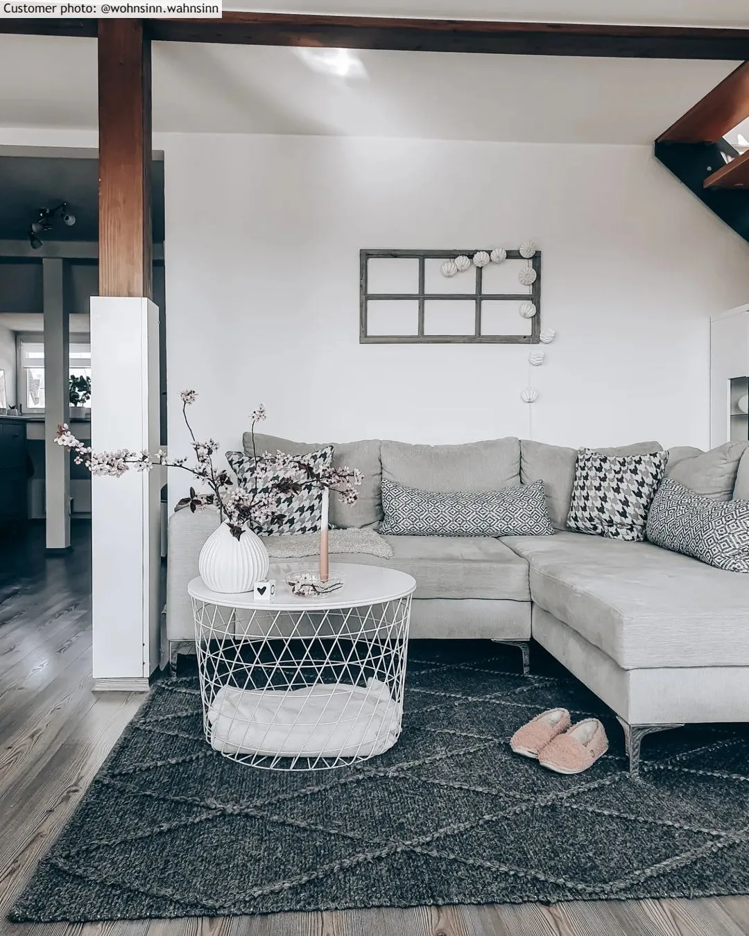 Tapete de lã - Rut (cinza escuro)