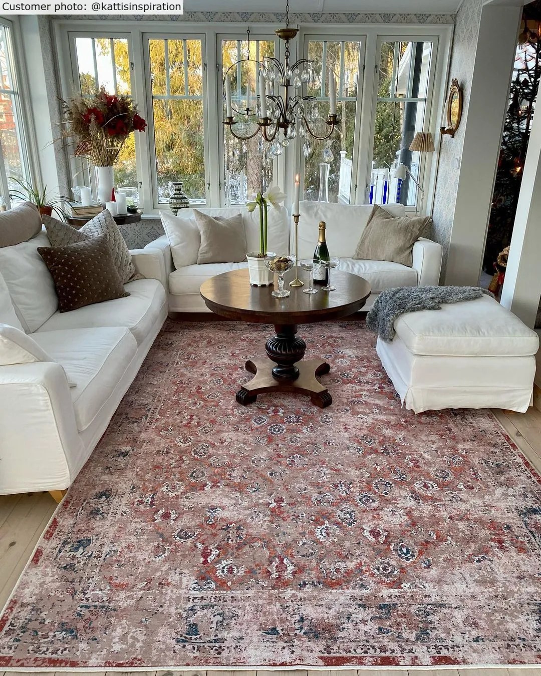 Tapete Wilton - Douz (vermelho/multicolorido)