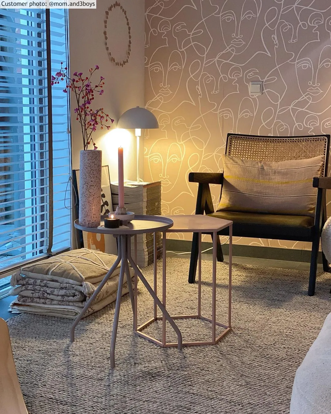 Tapete de lã - Otago (cinza/preto)