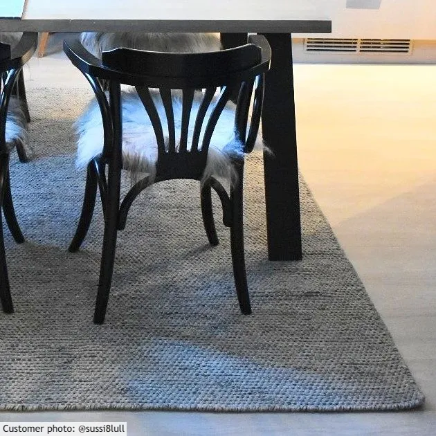 Tapete de lã - Otago (cinza/preto)