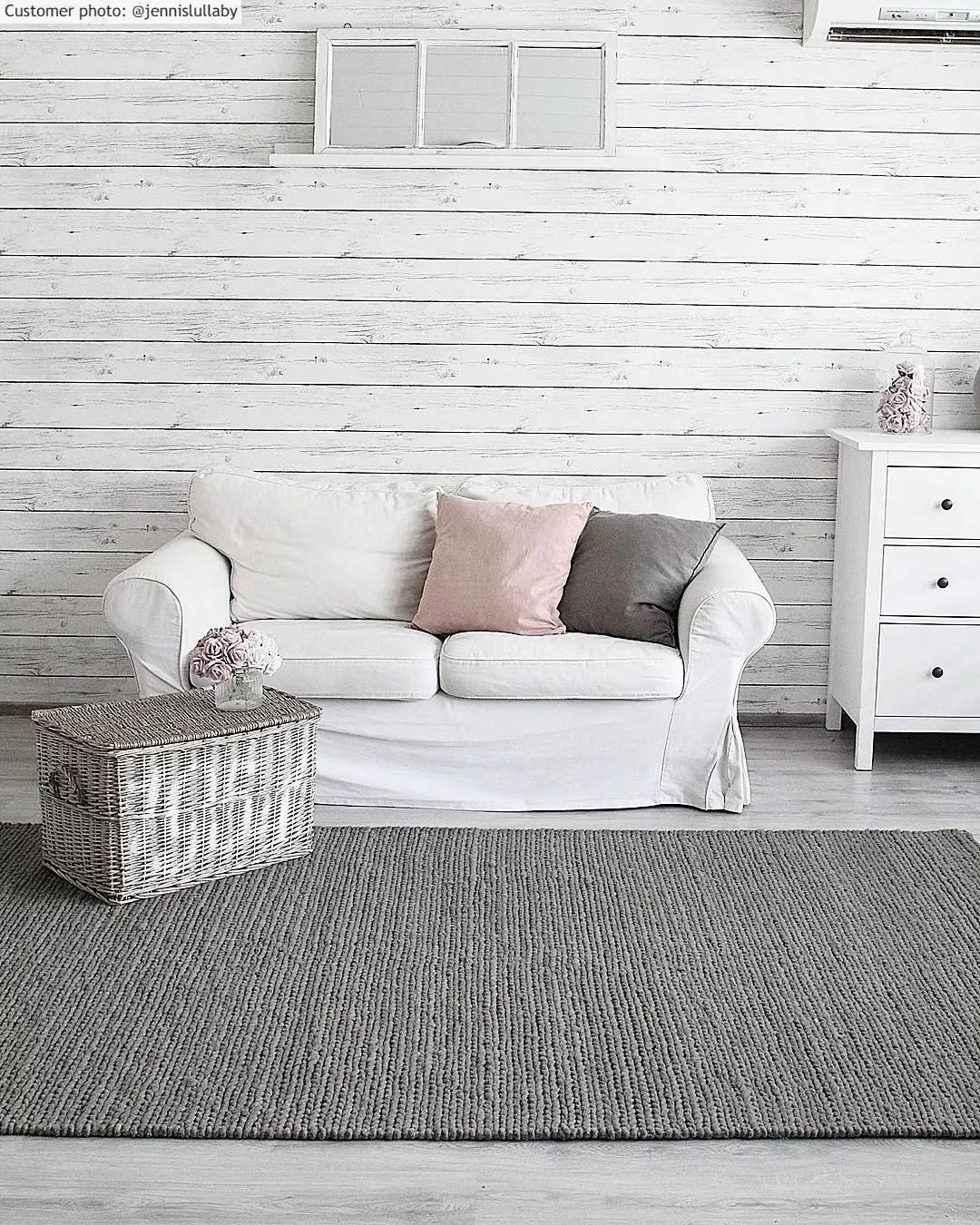 Tapete de lã - Lynmouth (cinza claro)