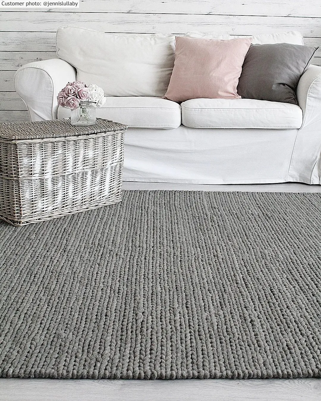 Tapete de lã - Lynmouth (cinza claro)