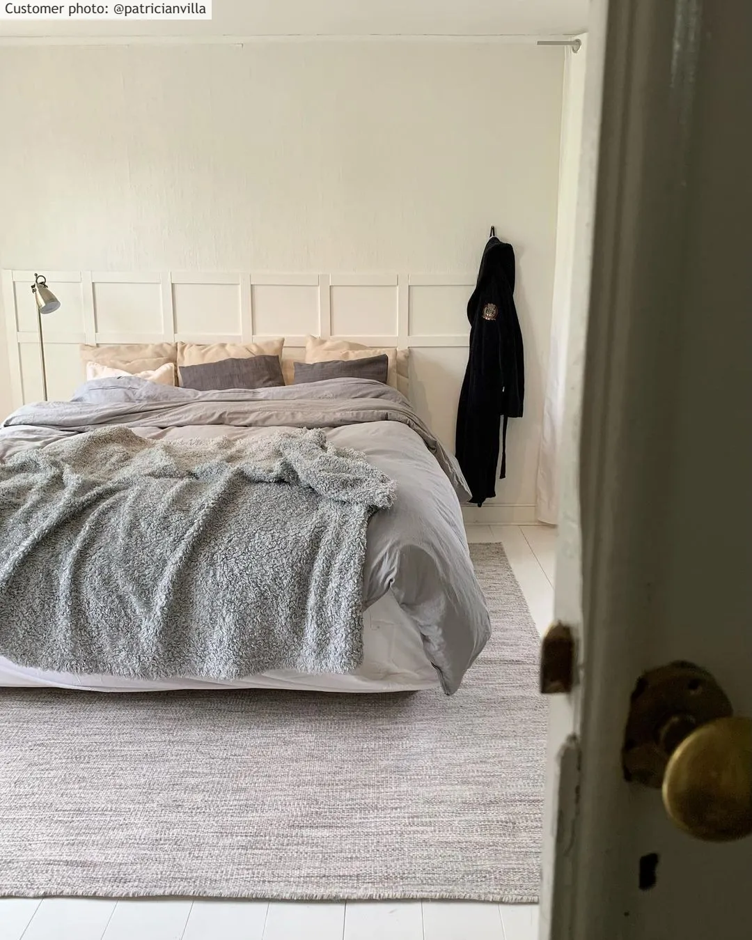 Tapete de lã - Dhurry (cinza)