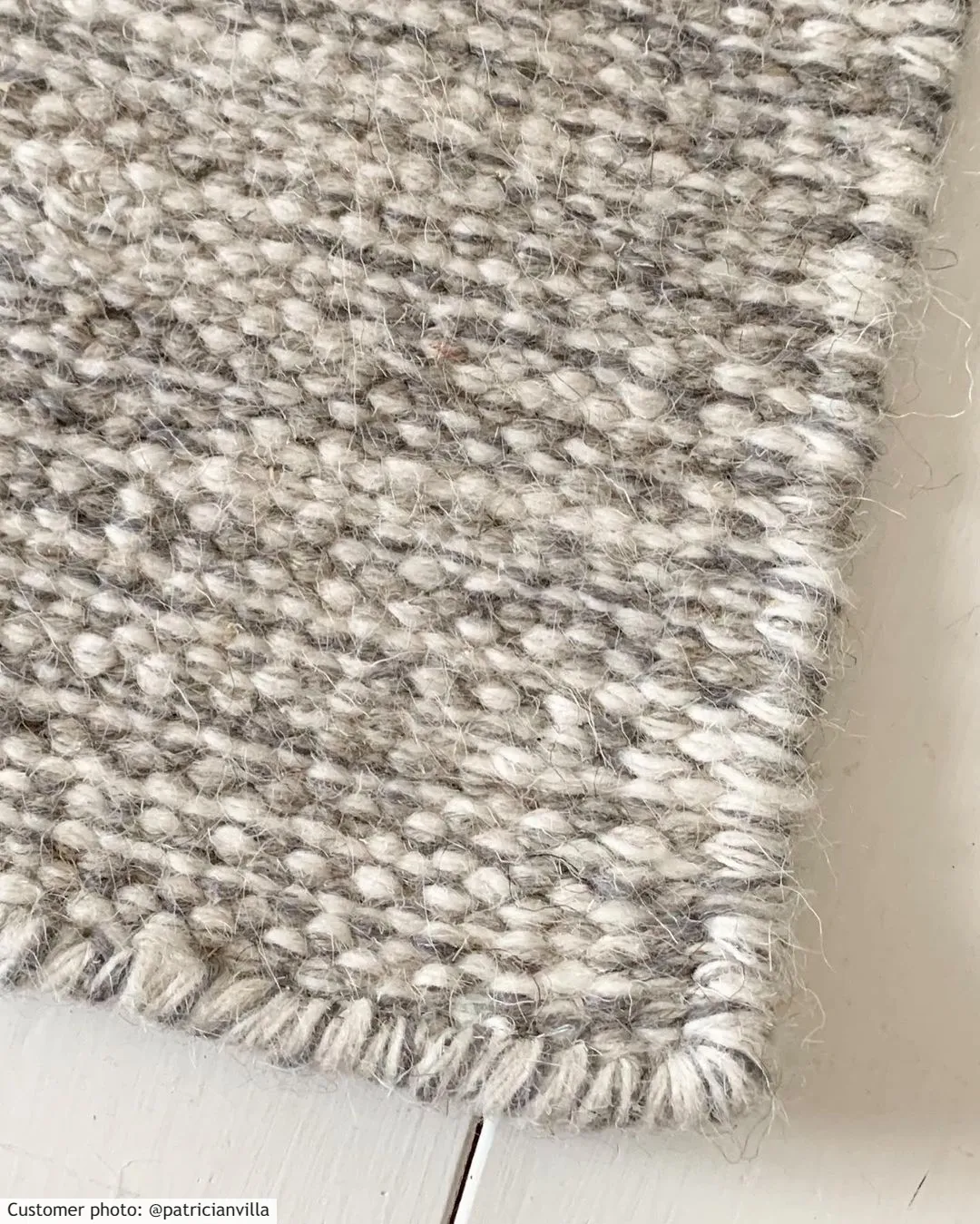 Tapete de lã - Dhurry (cinza)